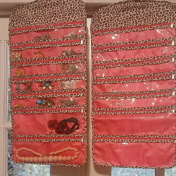 Leopard Print Hanging Jewelry Organizer - Picture 2 of 9